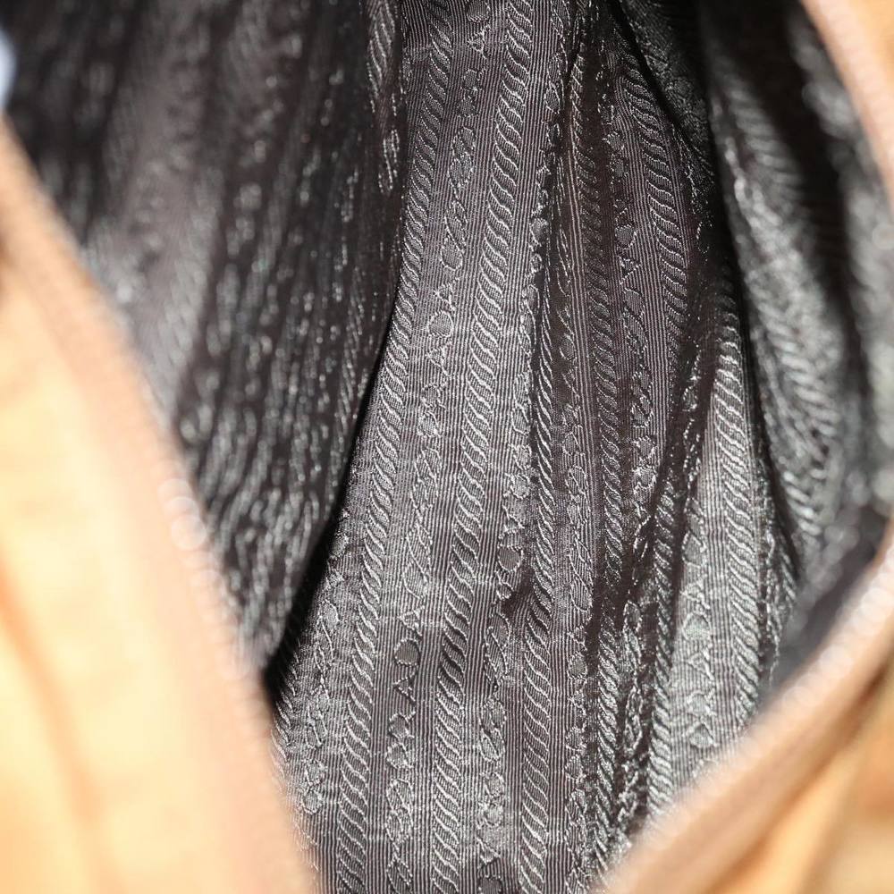 PRADA Hand Bag Nylon Bronze Auth ac2765 - Picture 11 of 16